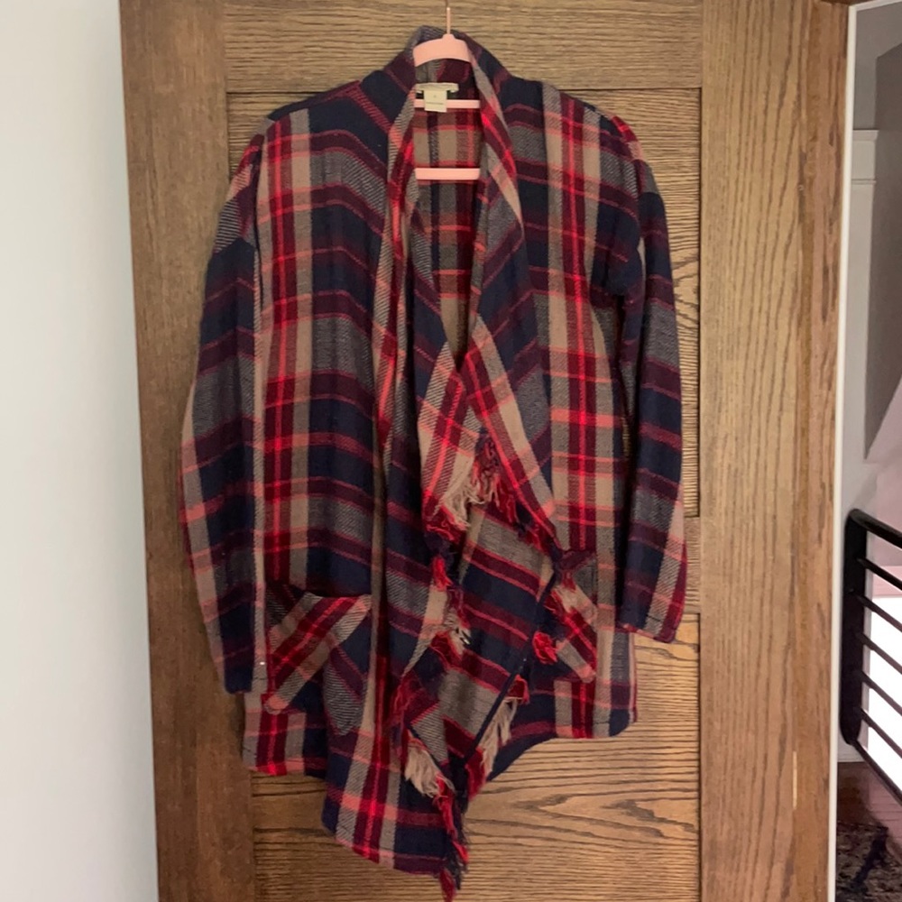 Lucky Brand Flannel Cardigan